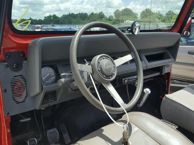 2BCCV81K0JB516213 - 1988 JEEP WRANGLER S RED photo 9