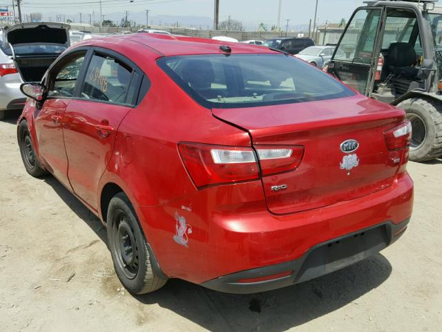 KNADM4A39C6071251 - 2012 KIA RIO LX RED photo 3