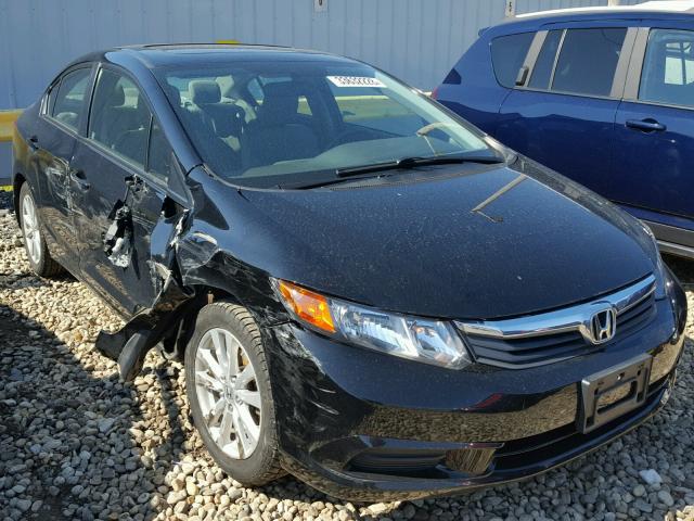 19XFB2F94CE009978 - 2012 HONDA CIVIC EXL BLACK photo 1