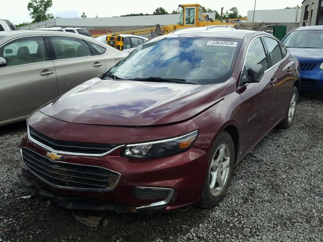 1G1ZB5ST7GF274723 - 2016 CHEVROLET MALIBU LS MAROON photo 2