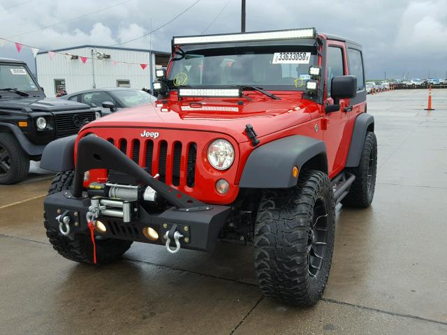 1C4AJWAG5HL701112 - 2017 JEEP WRANGLER S RED photo 2