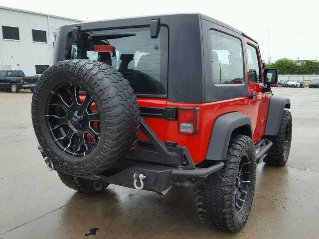 1C4AJWAG5HL701112 - 2017 JEEP WRANGLER S RED photo 4