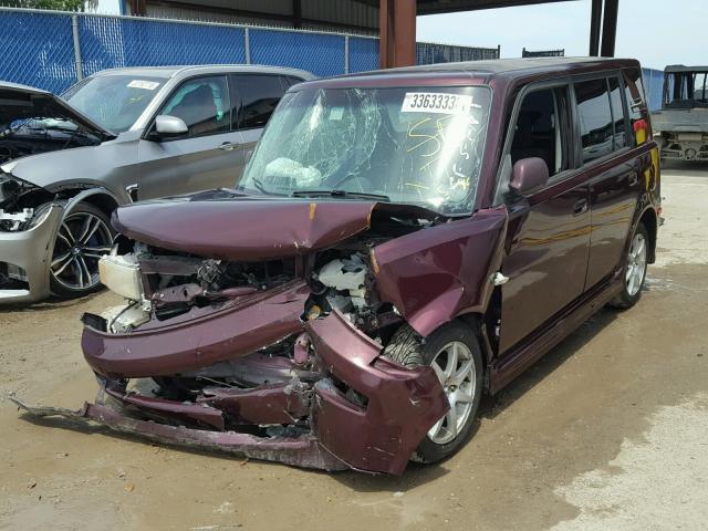 JTLKT324850203005 - 2005 TOYOTA SCION XB MAROON photo 2