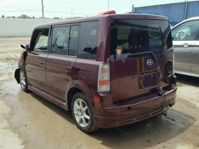 JTLKT324850203005 - 2005 TOYOTA SCION XB MAROON photo 3