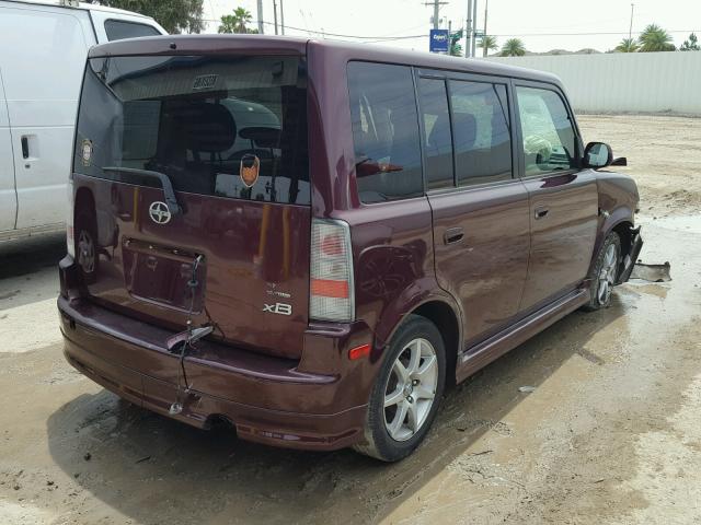 JTLKT324850203005 - 2005 TOYOTA SCION XB MAROON photo 4