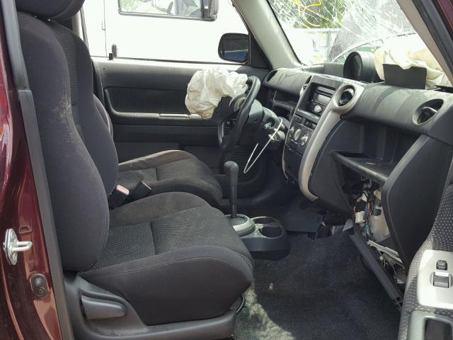 JTLKT324850203005 - 2005 TOYOTA SCION XB MAROON photo 5