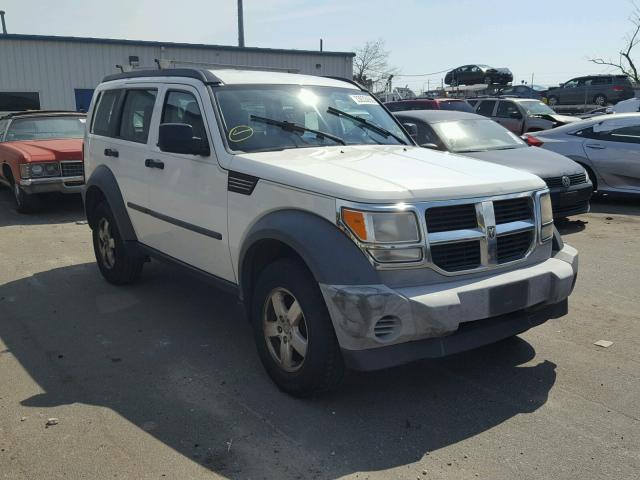 1D8GU28K37W529102 - 2007 DODGE NITRO SXT WHITE photo 1