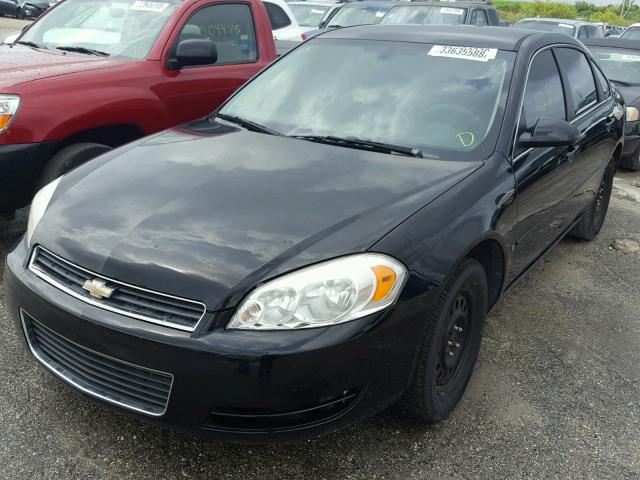 2G1WS553681375176 - 2008 CHEVROLET IMPALA POL BLACK photo 2