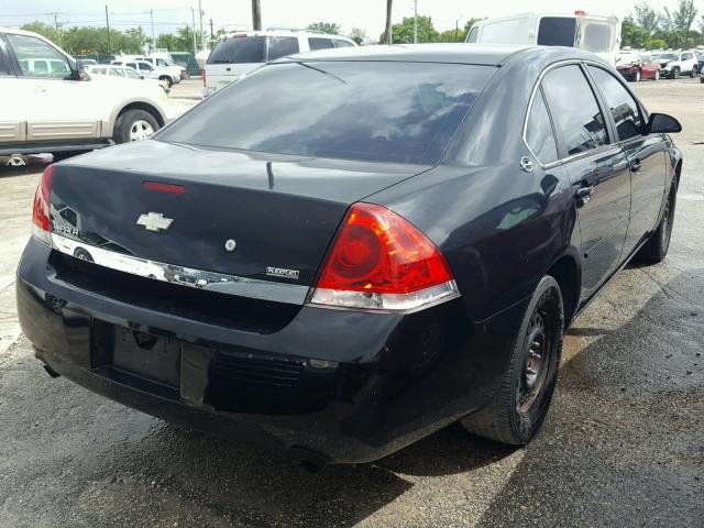 2G1WS553681375176 - 2008 CHEVROLET IMPALA POL BLACK photo 4