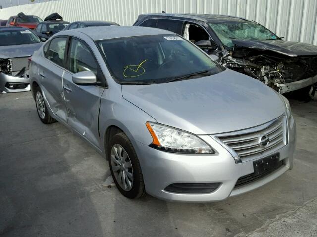 3N1AB7AP2EY242243 - 2014 NISSAN SENTRA S SILVER photo 1