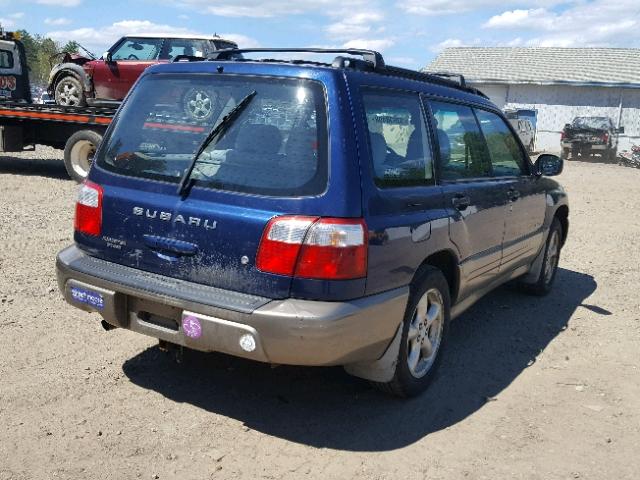 JF1SF65562H724073 - 2002 SUBARU FORESTER S BLUE photo 4