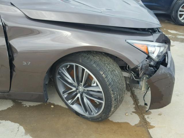 JN1BV7AP0EM675297 - 2014 INFINITI Q50 BASE Marrón foto 9