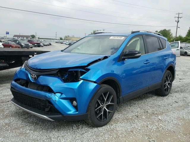 JTMJFREV8GD184621 - 2016 TOYOTA RAV4 SE BLUE photo 2