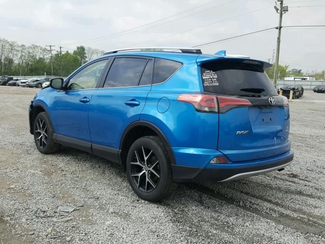 JTMJFREV8GD184621 - 2016 TOYOTA RAV4 SE BLUE photo 3