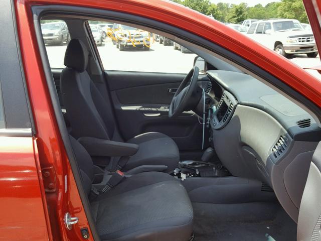 KNADE223396500683 - 2009 KIA RIO BASE RED photo 5