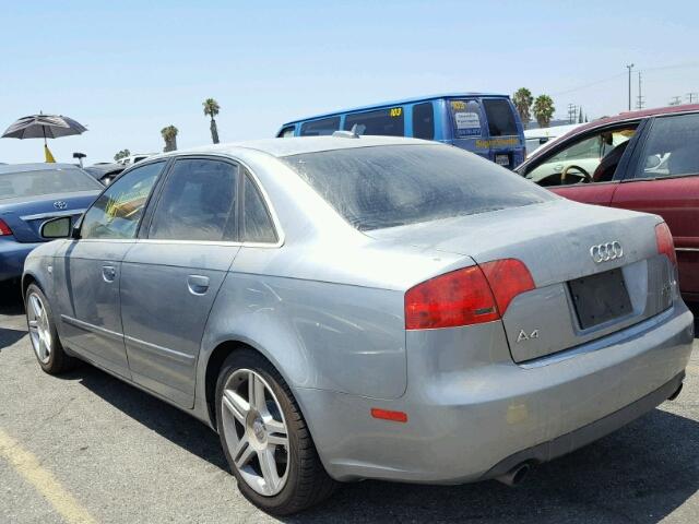 WAUDF68E85A450769 - 2005 AUDI A4 SILVER photo 3