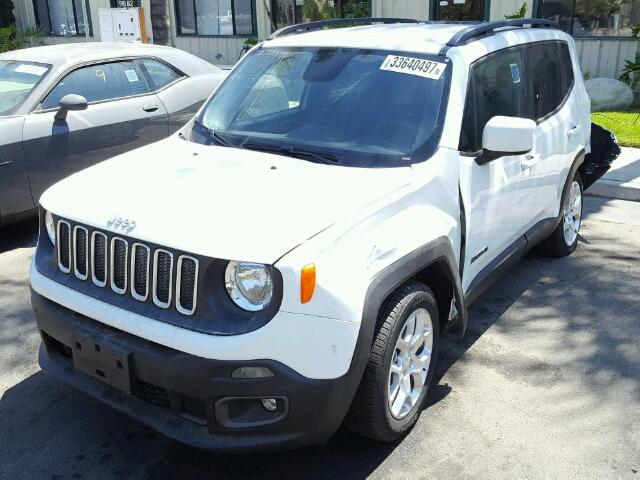 ZACCJABB5HPE42129 - 2017 JEEP RENEGADE L WHITE photo 2