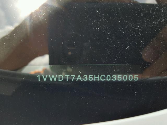 1VWDT7A35HC035005 - 2017 VOLKSWAGEN PASSAT R-L 白色 照片 10