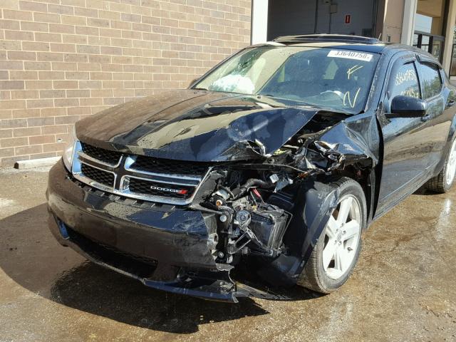 1C3CDZCB4DN682302 - 2013 DODGE AVENGER SX BLACK photo 9