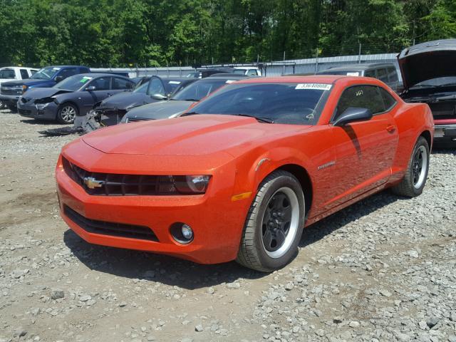 2G1FE1ED0B9119648 - 2011 CHEVROLET CAMARO LS ORANGE photo 2