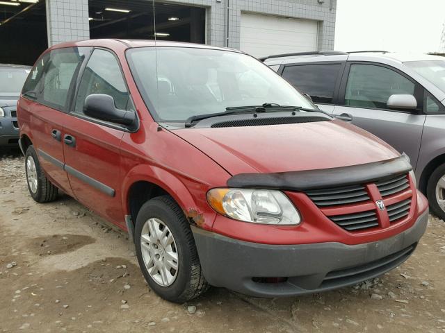 1D4GP25B46B732177 - 2006 DODGE CARAVAN SE RED photo 1