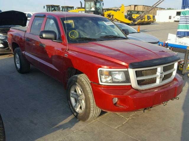 1D7CW3GP9AS200550 - 2010 DODGE DAKOTA SXT RED photo 1