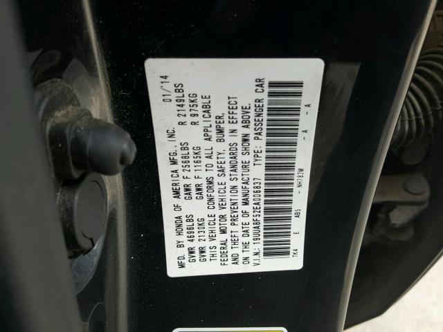 19UUA8F52EA006837 - 2014 ACURA TL TECH BLACK photo 10
