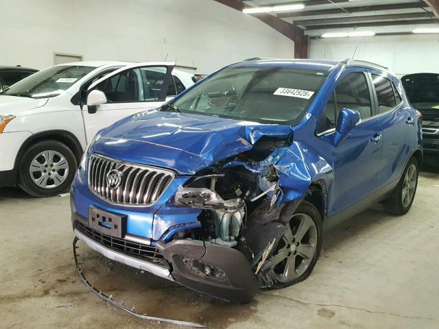 KL4CJBSB2EB612954 - 2014 BUICK ENCORE CON BLUE photo 2