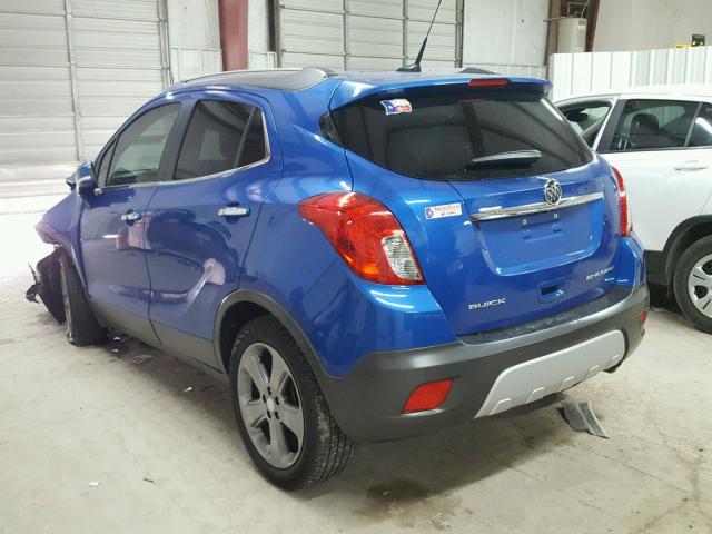 KL4CJBSB2EB612954 - 2014 BUICK ENCORE CON BLUE photo 3