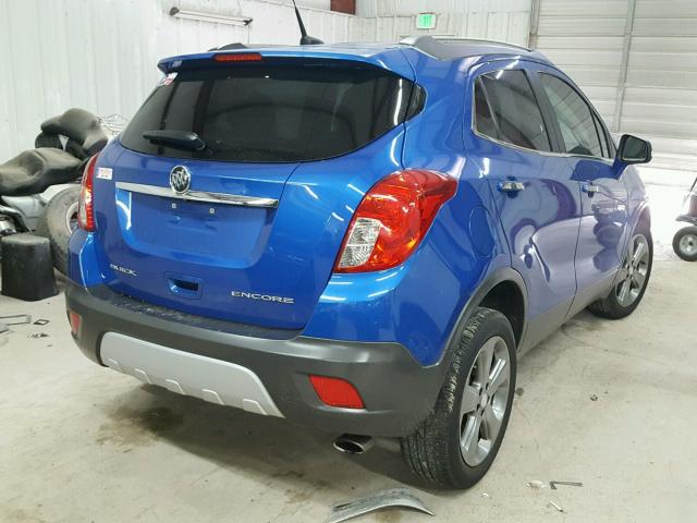 KL4CJBSB2EB612954 - 2014 BUICK ENCORE CON 蓝色 照片 4