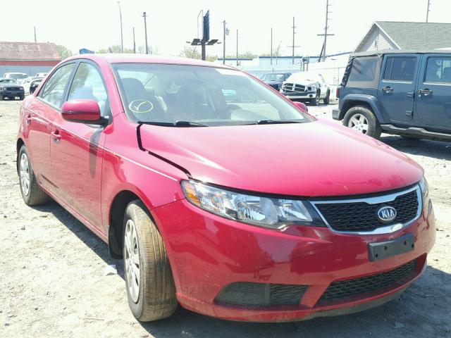 KNAFU4A27D5735912 - 2013 KIA FORTE EX RED photo 1