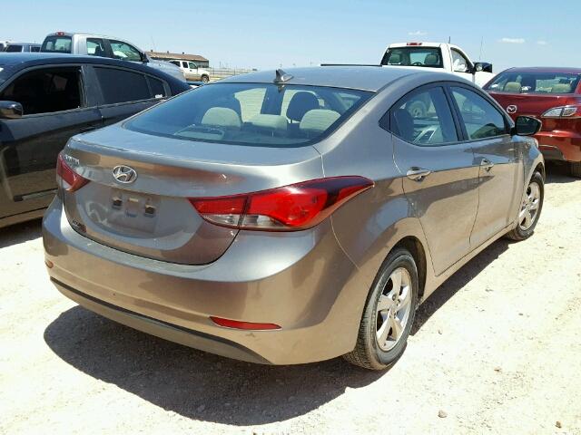 5NPDH4AE2EH509657 - 2014 HYUNDAI ELANTRA SE GRAY photo 4