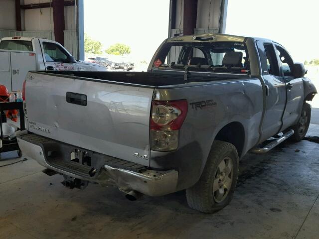 5TFBV54168X059034 - 2008 TOYOTA TUNDRA SILVER photo 4