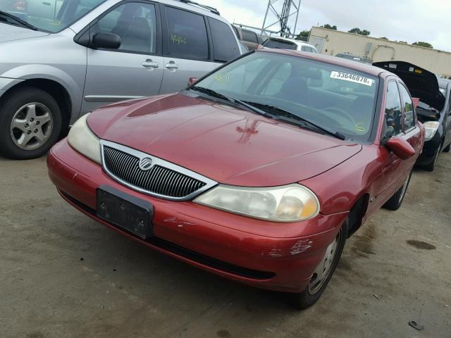 1MEFM6530XK636144 - 1999 MERCURY MYSTIQUE G MAROON photo 2