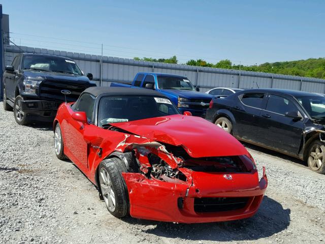 JHMAP21485S005048 - 2005 HONDA S2000 RED photo 1