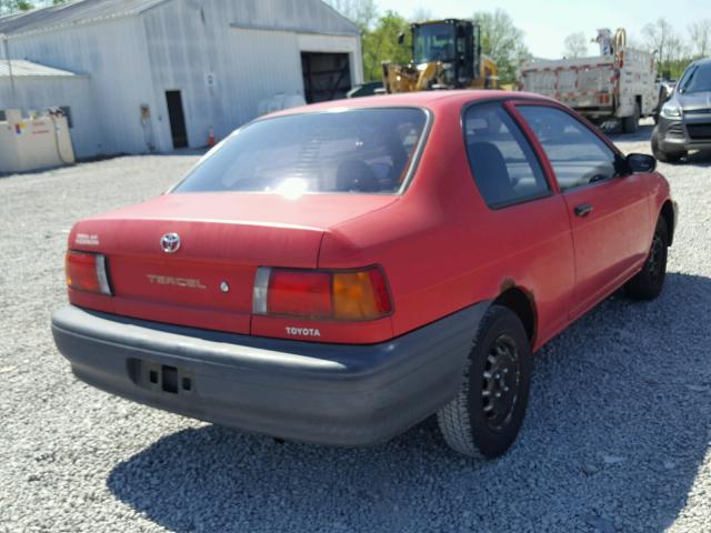 JT2EL46S5R0477610 - 1994 TOYOTA TERCEL STD RED photo 4