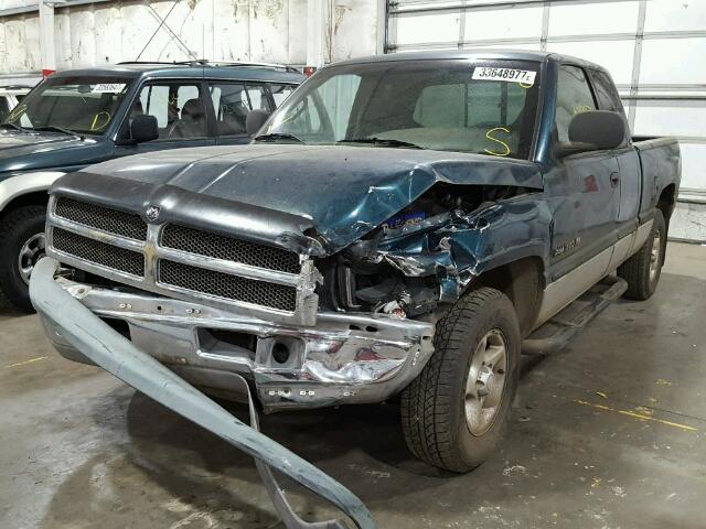 3B7HC13Z8XM529682 - 1999 DODGE RAM 1500 GREEN photo 2