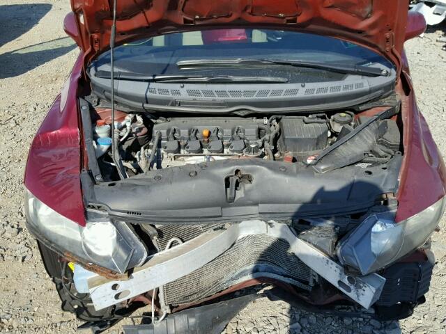 2HGFA16869H533832 - 2009 HONDA CIVIC EX BURGUNDY photo 7