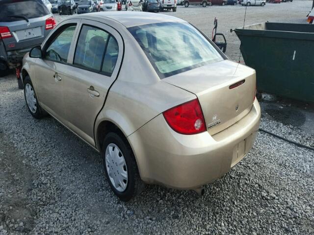 1G1AK55F277340687 - 2007 CHEVROLET COBALT LS GOLD photo 3