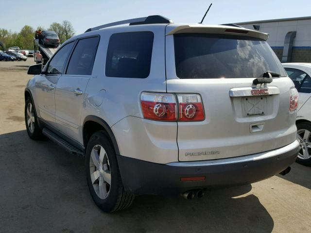 1GKLRMEDXAJ192484 - 2010 GMC ACADIA SLT SILVER photo 3