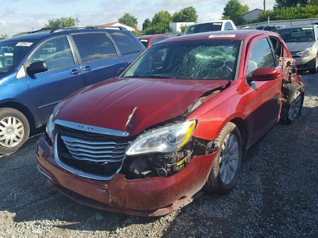 1C3CCBBB5DN543212 - 2013 CHRYSLER 200 RED photo 2