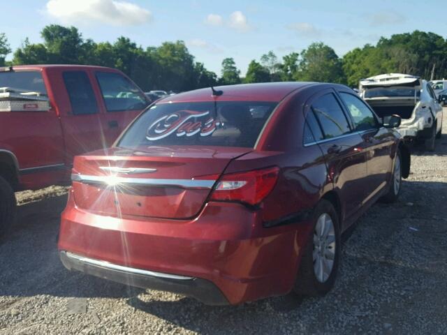 1C3CCBBB5DN543212 - 2013 CHRYSLER 200 RED photo 4