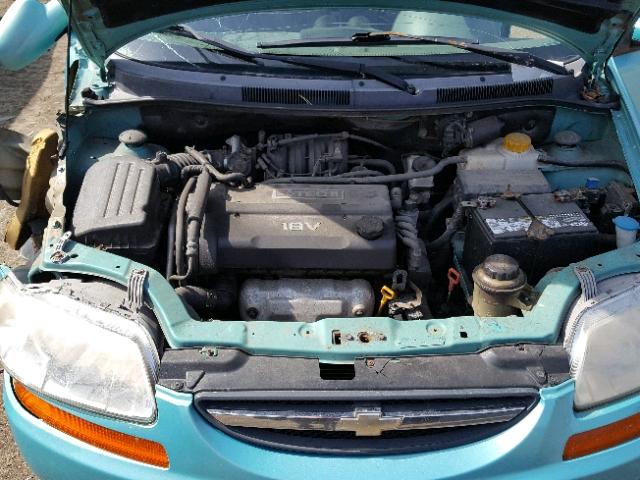 KL1TD52655B317632 - 2005 CHEVROLET AVEO BASE Mavi foto 7