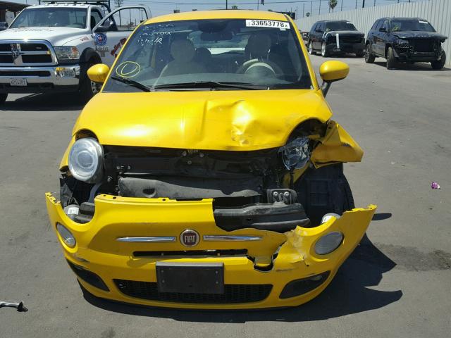 3C3CFFBR9FT545771 - 2015 FIAT 500 SPORT YELLOW photo 9