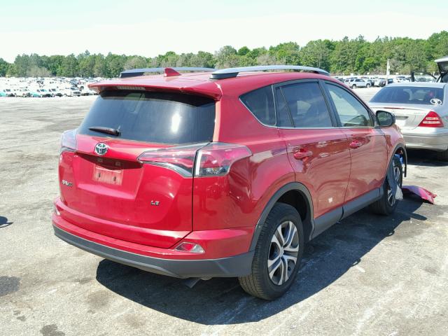 JTMZFREV6GJ065194 - 2016 TOYOTA RAV4 LE RED photo 4