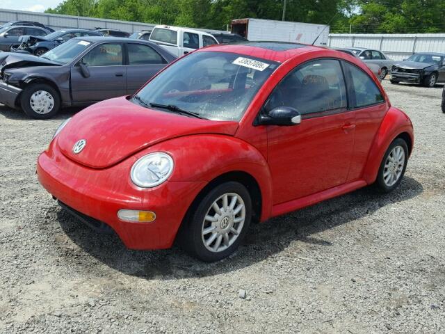 3VWCR31C75M412334 - 2005 VOLKSWAGEN NEW BEETLE RED photo 2