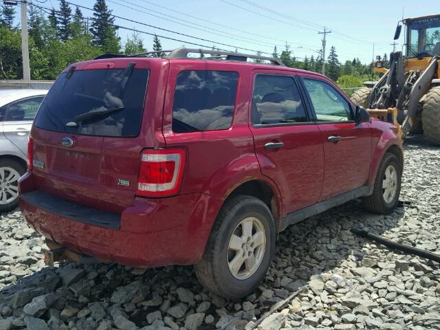 1FMCU9DG9BKB93815 - 2011 FORD ESCAPE XLT RED photo 4