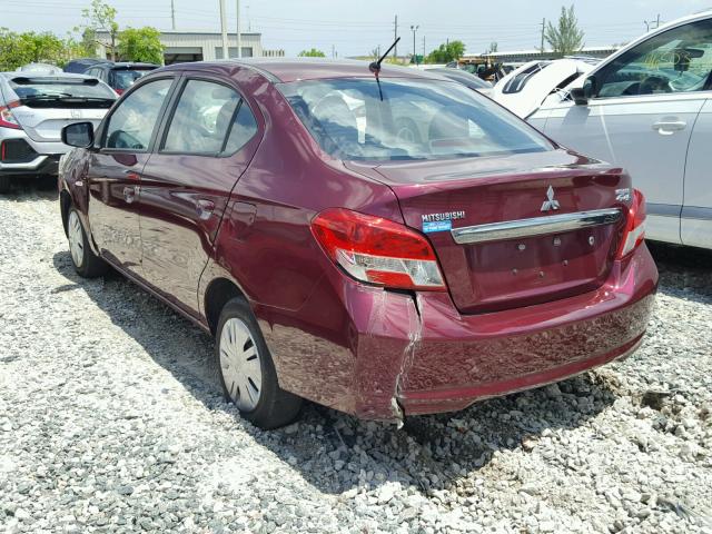 ML32F3FJ6HHF11093 - 2017 MITSUBISHI MIRAGE G4 ბურგუნდია ფოტო 3