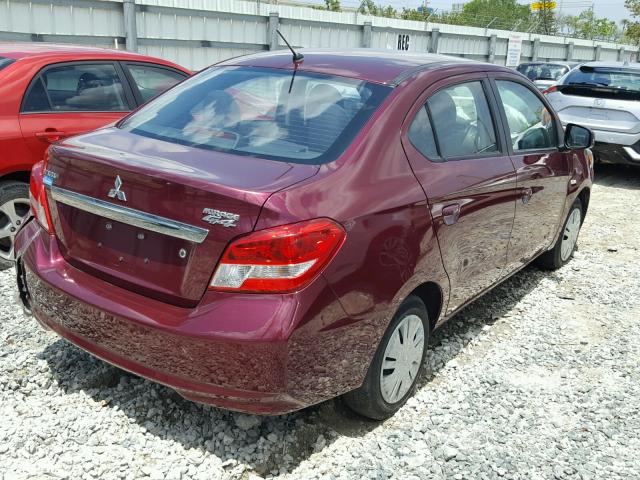 ML32F3FJ6HHF11093 - 2017 MITSUBISHI MIRAGE G4 ბურგუნდია ფოტო 4