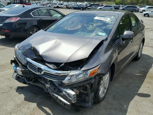 2HGFB2F98CH544270 - 2012 HONDA CIVIC EXL TAN photo 2